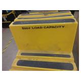 PLASTIC STEP LADDER WITH WHEELS. IN NICE CONDITION - 45"L x 23"W x 70"H, 500lb Capacity.