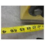 PLASTIC STEP LADDER WITH WHEELS. IN NICE CONDITION - 45"L x 23"W x 70"H, 500lb Capacity.