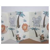 Extra-Large Baby Play Mat, Waterproof Foam, Non-Toxic & Foldable, for Tummy Time, Crawling & Toddler Play, Indoor & Outdoor Use, 79"x71", Safari Design - USED