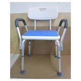 Medokare Premium Shower Chair for Inside Shower - Bath Chair and Medical Grade Shower Seat for Seniors, Elderly, Handicap & Disabled - Adjustable Support Bench w/Back and Armrests for Bathtub - Store 