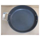 All-Clad HA1 Hard Anodized Nonstick Sauté Pan 4 Quart Induction Oven Broiler Safe 500F Pots and Pans, Cookware Black - Scratches on Pan and Small Dents on Lid.