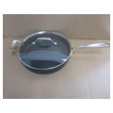 All-Clad HA1 Hard Anodized Nonstick Sauté Pan 4 Quart Induction Oven Broiler Safe 500F Pots and Pans, Cookware Black - Scratches on Pan and Small Dents on Lid.