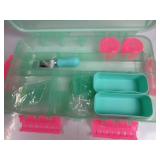 SubSafe Charcuterie Safe 2.0 Waterproof Tackle Box, Snack Storage for Beach & Parties, BPA-Free, Seafoam Green USED, HAD FOOD ON IT, GOOD CONDITION