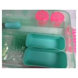 SubSafe Charcuterie Safe 2.0 Waterproof Tackle Box, Snack Storage for Beach & Parties, BPA-Free, Seafoam Green USED, HAD FOOD ON IT, GOOD CONDITION