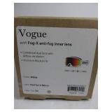 SMITH Vogue Goggles for Women with Carbonic-x Lens – Performance Snowsports Goggles with Replaceable Lens for Skiing & Snowboarding – White + Red Sol-X Mirror USED