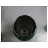 adidas Originals 1 Liter (32 oz) Metal Water Bottle, Hot/Cold Double-Walled Insulated 18/8 Stainless Steel, Green/White, 32 Ounces LIKE NEW BUT DAMAGED, HAS SCUFFS