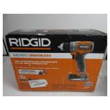 RIGID 18V SubCompact Brushless Cordless 1/2 in. Drill/Driver Kit with (2) 2.0 Ah Batteries, Charger, and Tool Bag USED, TESTED, WORKS!