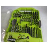 RYOBI Screwdriver Drill and Impact Drive Bit set (65-Piece) Drive Bits A986501 USED