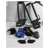 Thule Hull-a-Port XTR - Kayak j-style roof rack - Carry up to 2 kayaks - Folds flat - Pre-assembled - Locks to roof rack - Universal mounting up to 80.5mm wide load bars SLIGHTLY USED, KEYS NOT INCUDE