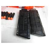 Nerf Ultra Select Fully Motorized Blaster, Fire for Distance or Accuracy, Automatic Electric Full Auto Toy Foam Blasters NOT TESTED, NO BATTERIES, MISSING 1 DISTANT NERF DARTS, ONLY 9 DISTANT & 10 ACC