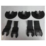 RYOBI Multi-Material Oscillating Blade Set 7 PIECES,  MISSING 1 CUTTER, 1 HAS NUMBERS FADING, OPEN BOX