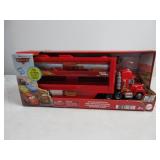Mattel Disney and Pixar Cars Mini Mack Racers Hauler, Transporter Truck Holds 18 Minis , Collectible Set MISSING LIGHTNING MCQUEEN CAR, ONLY TRAILER