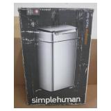 Simplehuman 40 Liter / 10.6 Gallon Stainless Steel Touch-Bar Kitchen Trash Can, Brushed Stainless Steel, ADA-Compliant - Scratch and Dent.