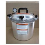 All American 21.5qt Pressure Cooker and Canner (the 921) - USED, RIM IS CHIPPED, SEAL IS HARD TO GET, Missing a couple screws.