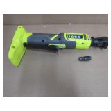 RYOBI 18V Cordless Ratchet Multi-Size 3/8 in. and 1/4 in. MISSING Battery and Charger (PCL280K1) -USED, Works