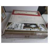 WS Game Company Monopoly Luxe Maple Edition OPEN/DAMAGED BOX, 32 HOUSE & 12 HOTEL PIECES, CARDS, 2 DICE, 8 MARKERS, DRAWER A BIT BROKEN INSIDE