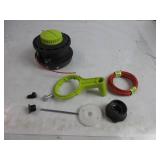 RYOBI AC053N1BFH Reel Easy+ Bump Feed String Head with Speed Winder USED, ALL PIECES THERE, NOT TESTED , NO BOX