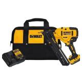 New - DEWALT 20V MAX XR Lithium-Ion Cordless 2-1/2 in. 15-Gauge Finish Nailer Kit with 2.0Ah Battery, Charger and Contractor Bag