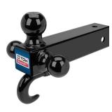 TowSmart Diameters Adjustable Trailer Tri-Ball Mount with Hook