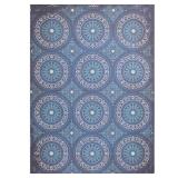 StyleWell Quince Navy/Blue 5 x 7 Medallion Vinyl Area Rug