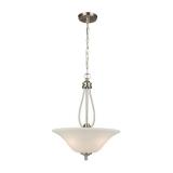 Hampton Bay Kensley Park 3-Light Brushed Nickel Pendant