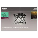 Feit Electric Katalyst 60-Watt 4-Light Matte Black Modern Adjustable  and 3-Light Modes LED Pendant Light