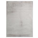 Piper Grey 5 ft. x 7 ft. Solid Polyester Area Rug