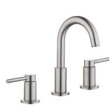 Glacier Bay Dorind 8 in. Widespread Double-Handle High-Arc Bathroom Faucet in Brushed Nickel