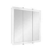 Glacier Bay 30-3/16 in. W x 29 in. H Framed Surface-Mount Tri-View Bathroom Medicine Cabinet with Mirror, White