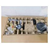 Hampton Bay Mena 54 in. White Color Changing Integrated LED Indoor/Outdoor Matte Black Ceiling Fan with Light Kit