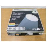 Commercial Electric 15 in. Brushed Nickel Integrated LED Dimmable Selectable CCT Flush Mount Indoor Ceiling Light