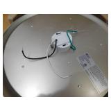 Commercial Electric 15 in. Brushed Nickel Integrated LED Dimmable Selectable CCT Flush Mount Indoor Ceiling Light