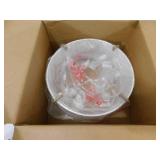 Home Decorators Collection Brookley 14 in. 2-Light Brushed Gold Semi-Flush Mount with White Fabric Shade