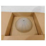 13 in. 2-Light Oil Rubbed Bronze Flush Mount with Frosted Glass Shade (2-Pack)