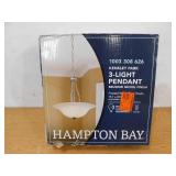 Hampton Bay Kensley Park 3-Light Brushed Nickel Pendant