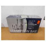 Hampton Bay Highgate 6-Light Matte Black Chandelier without Glass Shade