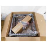 Hampton Bay Boswell Quarter 20 in. 5-Light Distressed Black Farmhouse Pendant for Kitchen or Entryway