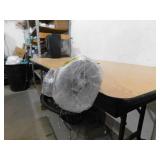 StyleWell Black and White 5 ft. x 7 ft. Diamond Vinyl Area Rug