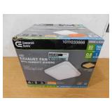 Commercial Electric 80 /110 CFM Ceiling Mount Room Side Installation Square Bathroom Exhaust Fan