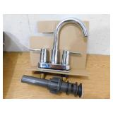 Glacier Bay Dorind 4 in. Centerset Double Handle High-Arc Bathroom Faucet in Chrome