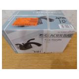 Glacier Bay Builders 4 in. Centerset Double Handle Low-Arc Bathroom Faucet in Bronze