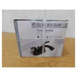 Glacier Bay Builders 4 in. Centerset Double Handle Low-Arc Bathroom Faucet in Bronze