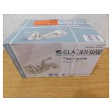 Glacier Bay Constructor 4 in. Centerset Double Handle Low-Arc Bathroom Faucet in Brushed Nickel