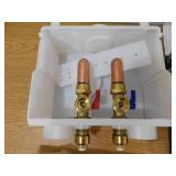 SharkBite 1/2 in. Push-to-Connect x 3/4 in. MHT Brass Washing Machine Outlet Box with Water Hammer Arrestors
