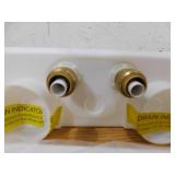 SharkBite 1/2 in. Push-to-Connect x 3/4 in. MHT Brass Washing Machine Outlet Box with Water Hammer Arrestors