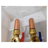 SharkBite 1/2 in. Push-to-Connect x 3/4 in. MHT Brass Washing Machine Outlet Box with Water Hammer Arrestors