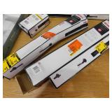 ASSORTED LOT OF TOWEL BARS, PAPER HOLDER, RINGS, HOOKS. ETC.