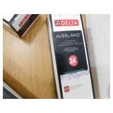 ASSORTED LOT OF TOWEL BARS, PAPER HOLDER, RINGS, HOOKS. ETC.