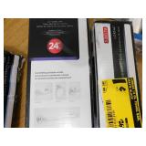 ASSORTED LOT OF TOWEL BARS, PAPER HOLDER, RINGS, HOOKS. ETC.