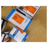 ASSORTED LOT OF TOWEL BARS, PAPER HOLDER, RINGS, HOOKS. ETC.